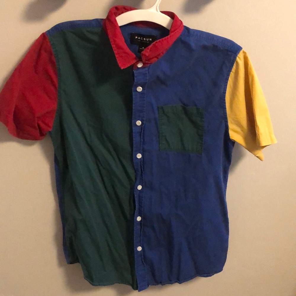 Multi-color button-down shirt